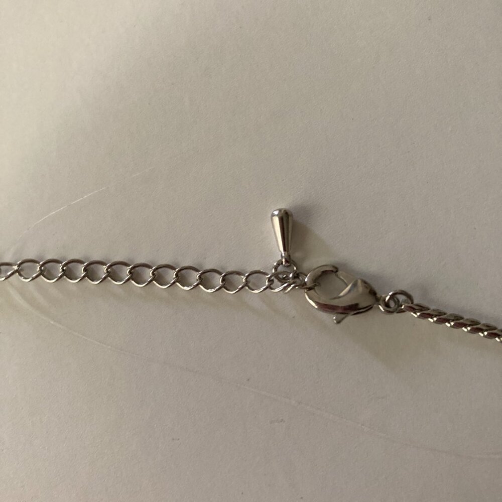 Silver Pave Rhinestone Necklace - Picture 3 of 3